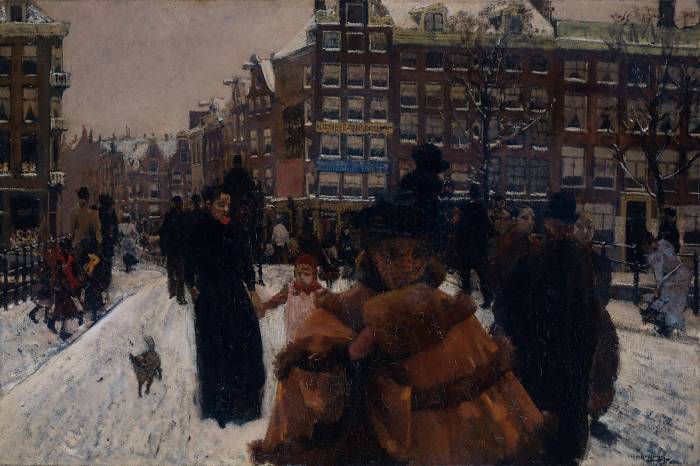 George Hendrik Breitner: De Singelbrug bij de Paleisstraat te Amsterdam, 1896-1898 / Collectie Rijksmuseum